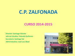 C.P. ZALFONADA CURSO 2014-2015