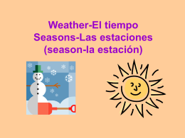 Weather-El tiempo Seasons-Las estaciones (season