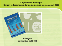Legitimidad municipal - IEEPP | Instituto de Estudios