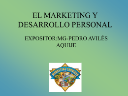 EL MARKETING Y DESARROLLO PERSONAL