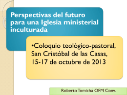 Perspectivas del futuro para una Iglesia ministerial