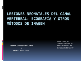 LESIONES NEONATALES DEL CANAL VERTEBRAL: …