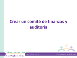 Creating a Financial and Audit Committee