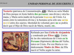 UNIDAD PERSONAL DE JESUCRISTO, 1