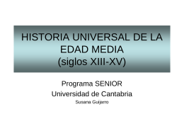 HISTORIA UNIVERSAL DE LA EDAD MEDIA (siglos XIII-XV)