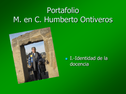 Portafolio M. en C. Humberto Ontiveros