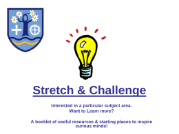 Stretch & Challenge: Booklet