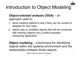 (Advanced) Object-Oriented Analysis and Design Workshop
