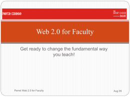 Web 2.0 for Faculty