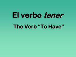 El Verbo TENER - Cuaderno Espanol