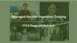 Training Objectives - Managed Reseller Activation Kit