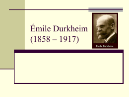 Emile Durkheim - Introduccion a las Ciencias Sociales