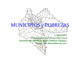 Municipios y Pobrezas