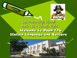 School Improvement - San Pedro High School