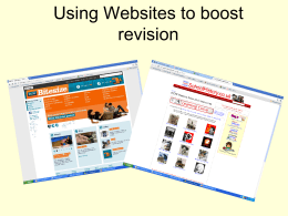 Using Websites to boost revision