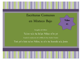 Escrituras Comunes en Mixteco Bajo