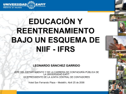 Educacion y reentrenamiento bajo un esquema de NIIF