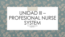Unidad III – Profesional nurse system