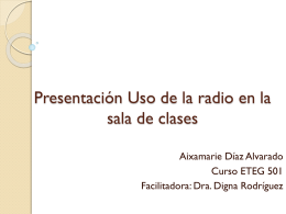 Presentacion Uso de la radio en la sala de clases