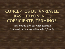 Diapositiva 1 - Matematicas Unimetro