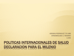 POLITICAS INTERNACIONALES DE SALUD