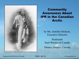 Intellectual Property Rights & Inuit Women’s Amauti