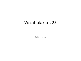 Vocabulario #23
