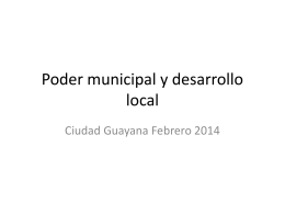Poder municipal y desarrollo local