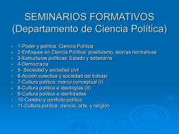 SEMINARIOS FORMATIVOS Departamento de Ciencia …