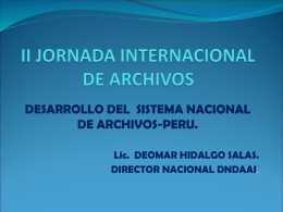 II JORNADA INTERNACIONAL DE ARCHIVOS