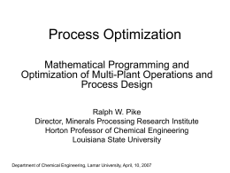 Optimization - Louisiana State University
