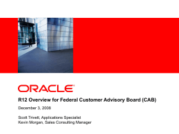 Oracle Release 12 Financials Overview