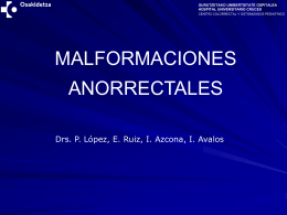 MALFORMACIONES ANORECTALES ( M.A.R.) INCIDENCIA
