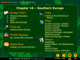 Chapter 16 - Southern Europe