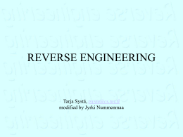 Reverse engineering OO software