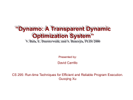 dynamo - Donald Bren School of Information and