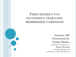 First district pta successful year