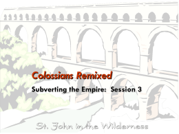 Colossians Remixed - St. John in the Wilderness Adult