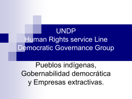 UNDP Human Rights service Line Democratic Governance …