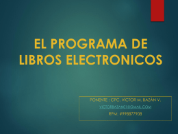 EL PROGRAMA DE LIBROS ELECTRONICOS