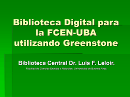 Biblioteca Digital para la FCEN-UBA