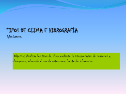 Tipos de clima e Hidrografia - Colegio San Juan Evangelista