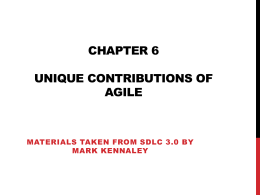 Chapter 6 Unique contributions of Lean, Agile, and the