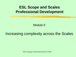 ESL Scope and Scales Module 6