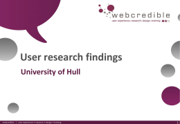 Presentation title - University of Hull