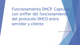 Funcionamiento DHCP. Capturas con sniffer del