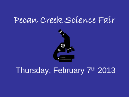 Pecan Creek Science Fair