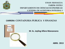 El informe de auditoria - MSc. Jeyling Alfaro Manzanares