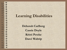 Learning Disabilities - NIU College of Education