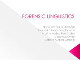 Main Branches of Forensic Linguistics
